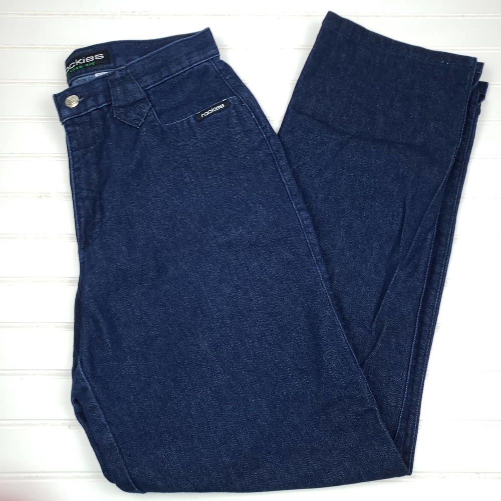 Rockies Relaxed Fit 38977 Dark Wash Vintage Denim Blue Jeans womens 29/9 Long